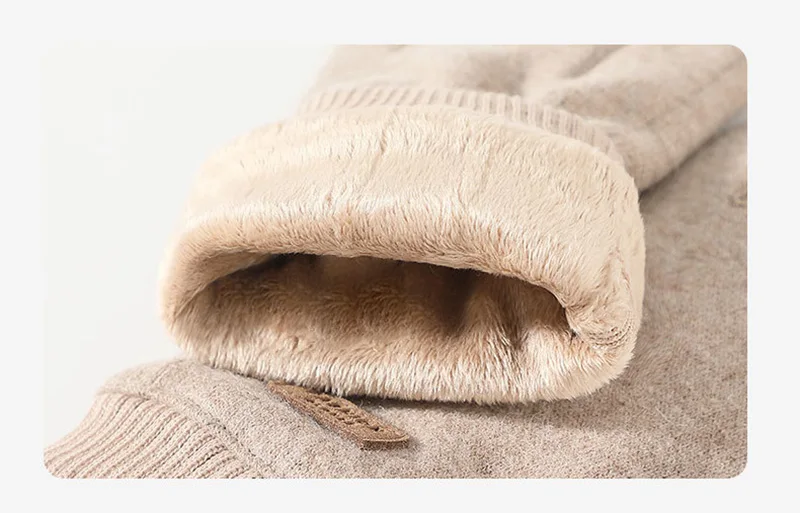 Women Winter Outdoor Sport Stretch Knit Wrist Cycling Warm Driving Mitten Cashmere Wool Plush Thick Touch Screen Glove P29