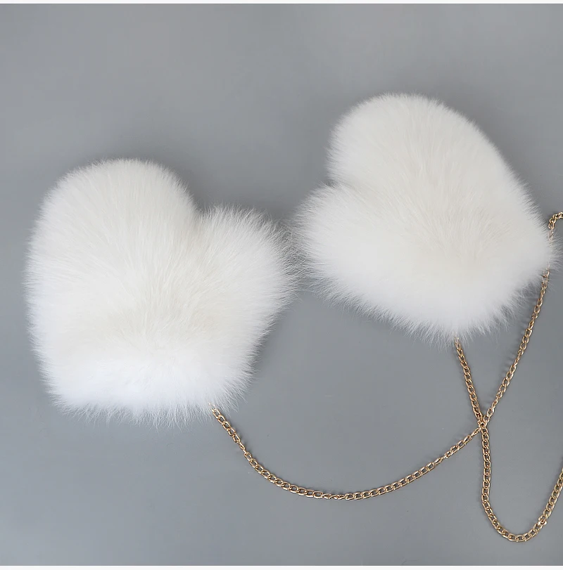2026 Hot Sale Winter Women Natural Real Fox Fur Gloves Warm 100% Genuine Fox Fur Mittens Girl Fashion Luxury Real Fox Fur Glove