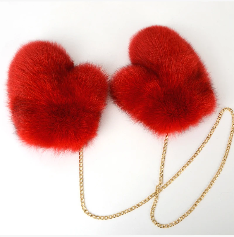 2026 Hot Sale Winter Women Natural Real Fox Fur Gloves Warm 100% Genuine Fox Fur Mittens Girl Fashion Luxury Real Fox Fur Glove