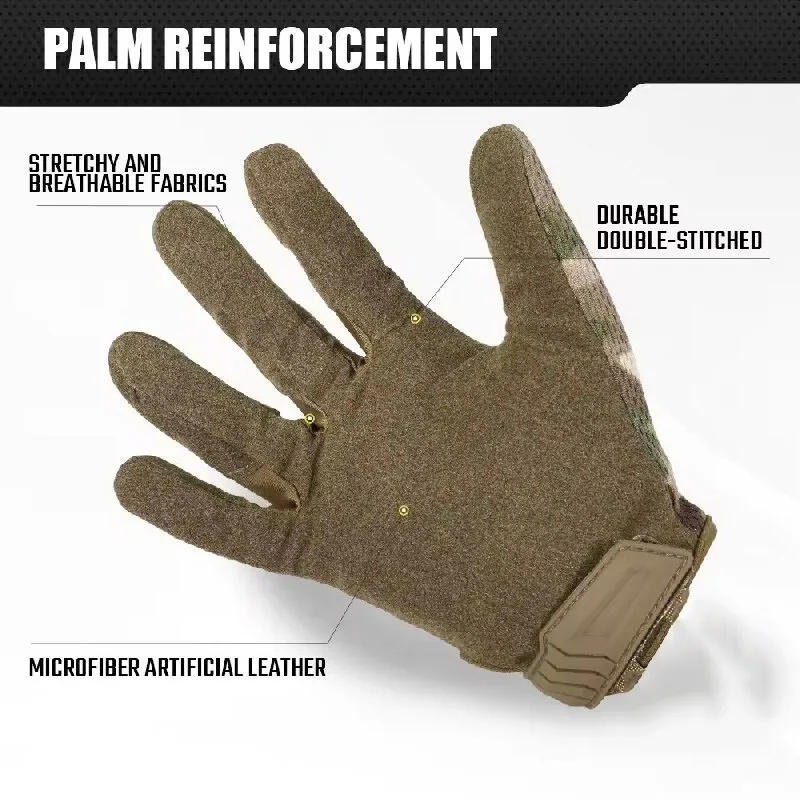 Tactical Full Finger Gloves for Men And Women Touch Screen Compatible Combat Shooting Hunting Outdoor Sports Work Mittens