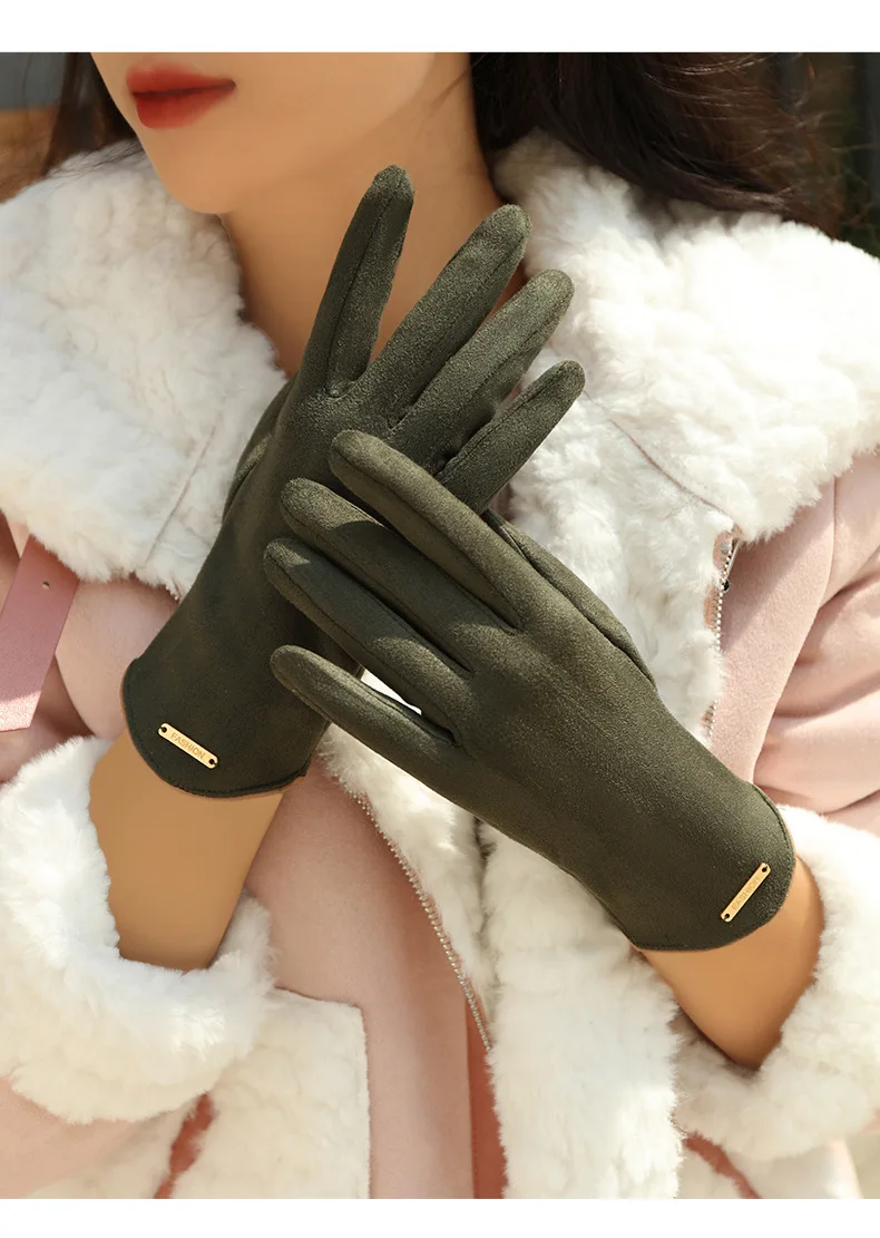 New Grace Fashion Lady Gloves Women Winter Vintage Touch Screen Driving Keep Warm Windproof Glove Mittens Dropshiping G072