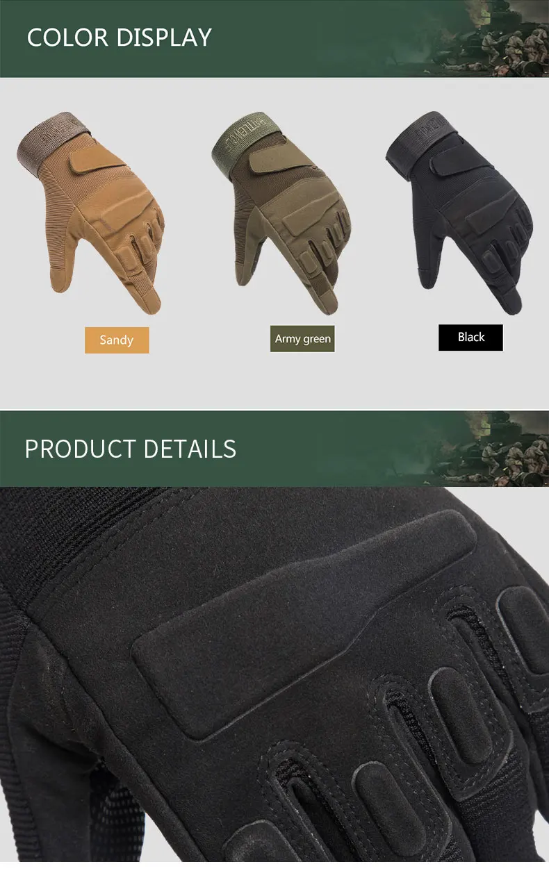 Outdoor Tactical Gloves for Men and Women, Fingerless Sports Gloves, Combat Shooting, Hunting, Fitness