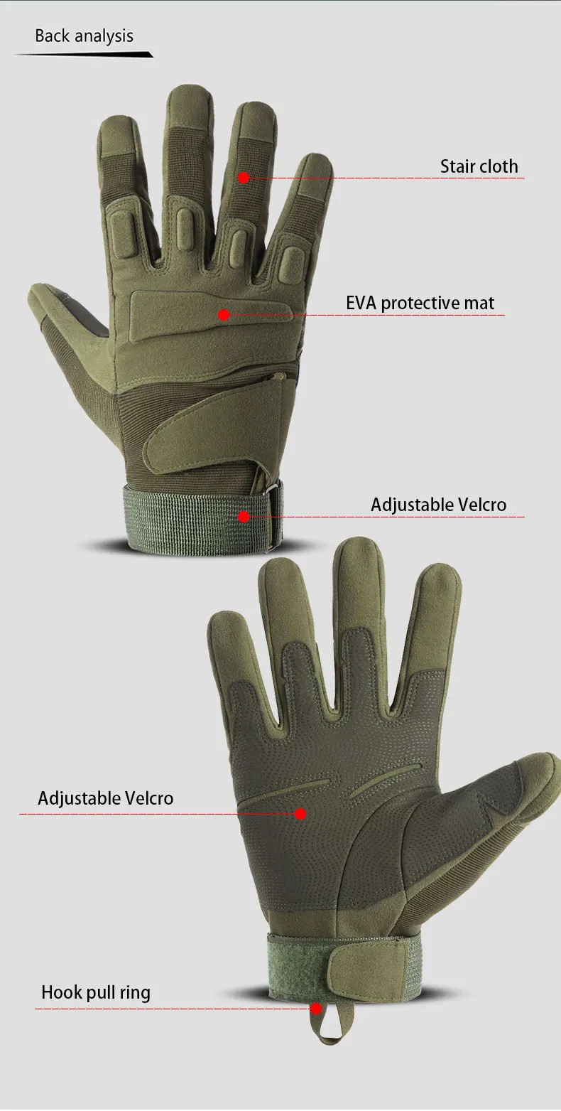 Outdoor Tactical Gloves for Men and Women, Fingerless Sports Gloves, Combat Shooting, Hunting, Fitness