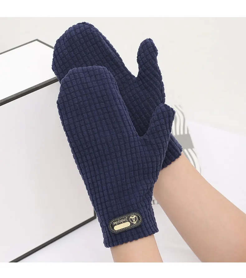Mittens for Men Spring and Autumn Warm Cycling Driving Bike Windproof Elastic Winter Fleece Couples All-Wrapped Finger Gloves