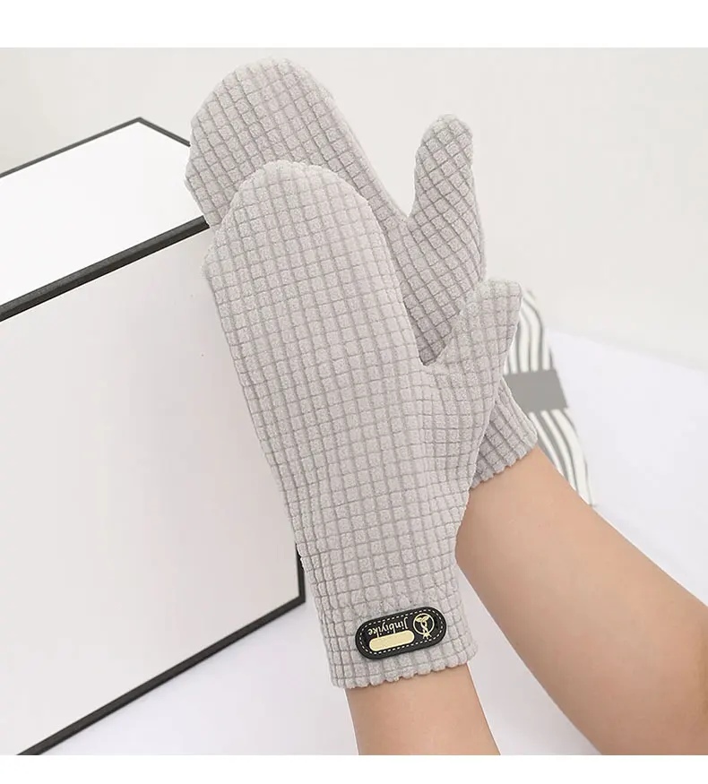 Mittens for Men Spring and Autumn Warm Cycling Driving Bike Windproof Elastic Winter Fleece Couples All-Wrapped Finger Gloves