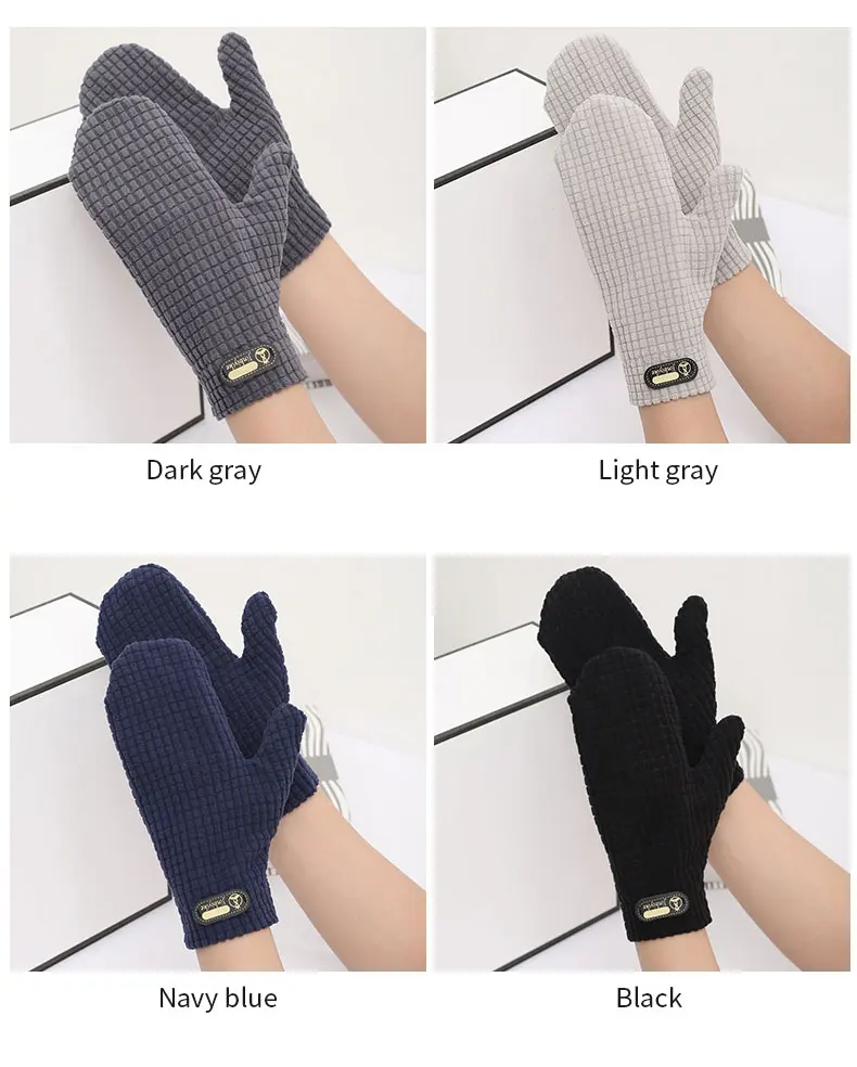 Mittens for Men Spring and Autumn Warm Cycling Driving Bike Windproof Elastic Winter Fleece Couples All-Wrapped Finger Gloves