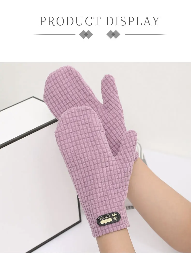 Mittens for Men Spring and Autumn Warm Cycling Driving Bike Windproof Elastic Winter Fleece Couples All-Wrapped Finger Gloves