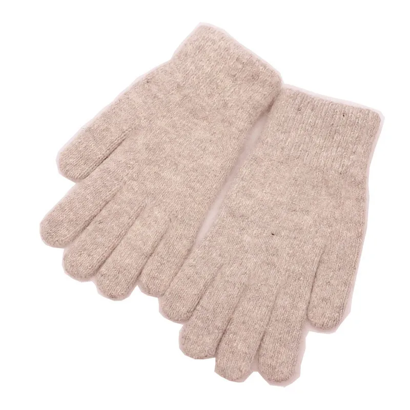 Winter Keep Warm Solid Five Finger Gloves Women Cashmere Outdoor Thick Cycling Driving Fashion Knitted Woolen Gloves