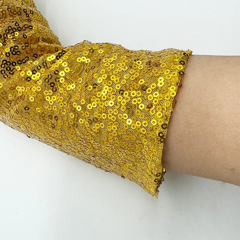 50cm Women Hook Finger Long Fingerless Gloves Retro Style Fashionable Personality Stage Performance Concert