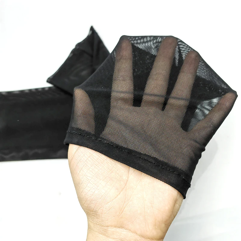 49CM Women Sexy Transparent Mesh Hook Finger Long Fingerless Gloves Retro Style Evening Dress Accessories Cosplay Elasticity