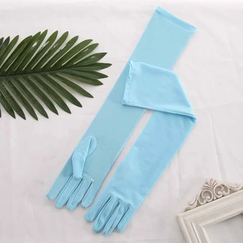 Classic Retro Adult Milk Silk High Stretch Long Gloves Multicolor Elbow Women Cosplay Party Prom Costume Stage Performance