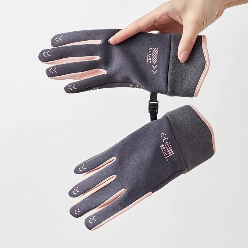 Women Winter Keep Warm Touch Screen Fleece Fashion Outdoor Sports Gloves Waterproof Not Bloated Antiskid Drive Riding