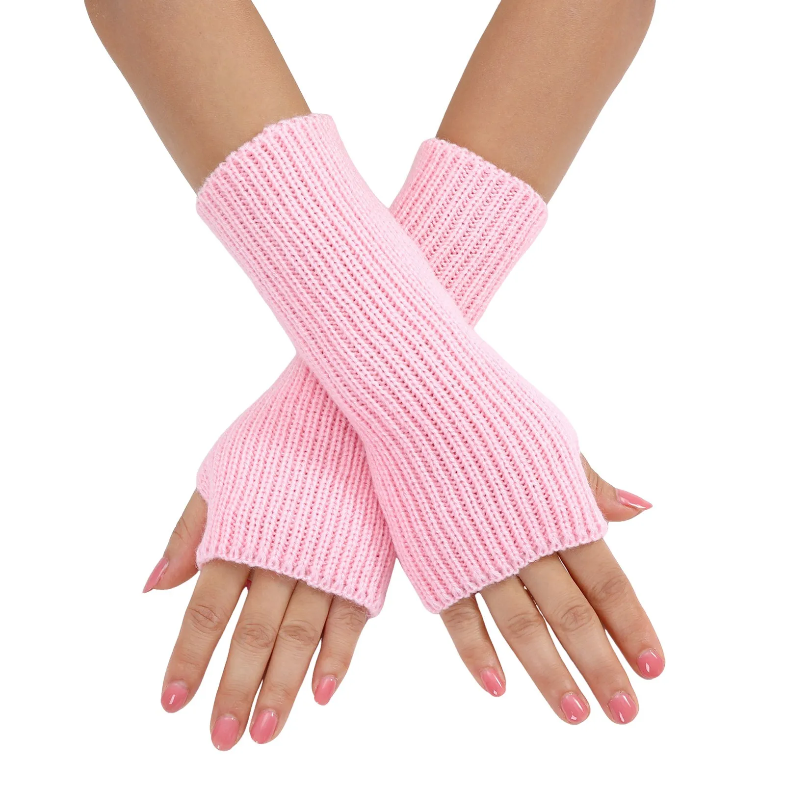 Ladies Warm Knit Fingerless Gloves Convertible Mittens Fashion Flowers Trendy 2025 Female Clothes Accessories Decor украшения
