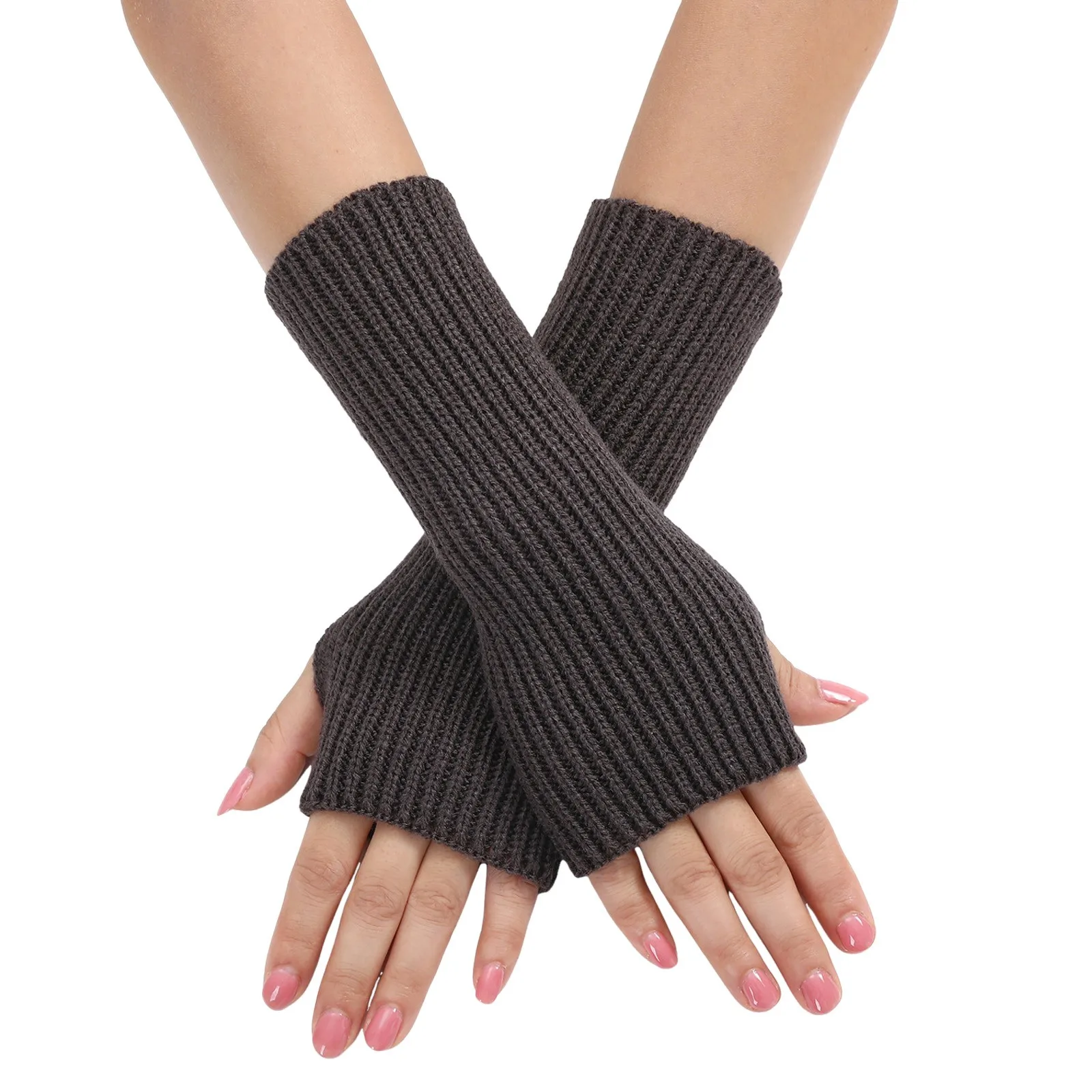 Ladies Warm Knit Fingerless Gloves Convertible Mittens Fashion Flowers Trendy 2025 Female Clothes Accessories Decor украшения