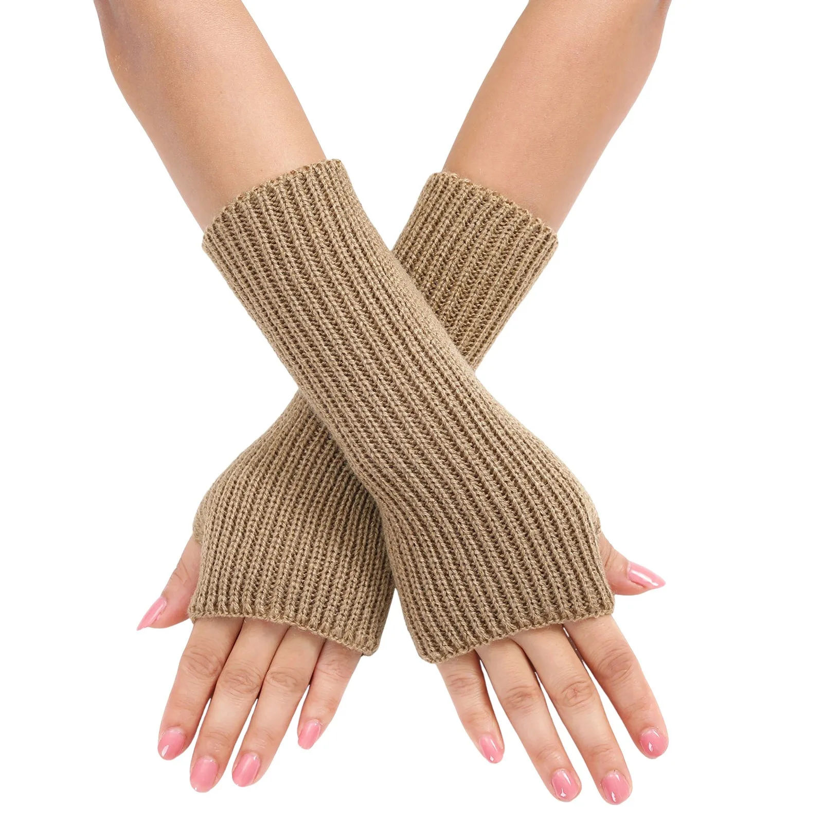 Ladies Warm Knit Fingerless Gloves Convertible Mittens Fashion Flowers Trendy 2025 Female Clothes Accessories Decor украшения