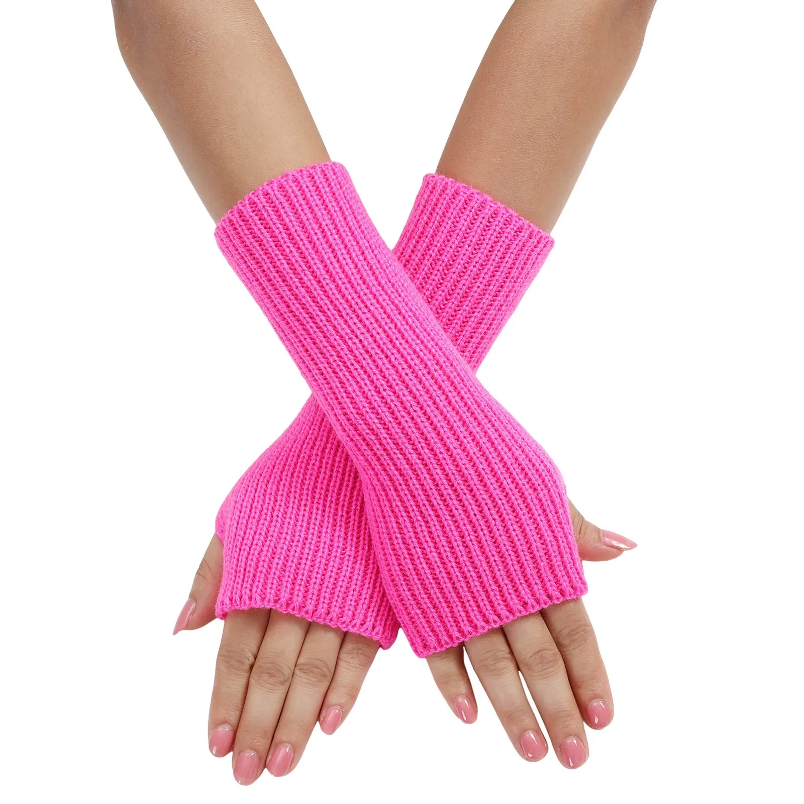 Ladies Warm Knit Fingerless Gloves Convertible Mittens Fashion Flowers Trendy 2025 Female Clothes Accessories Decor украшения