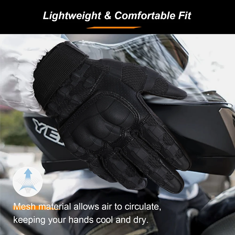 Premium Touch Screen Full Finger Gloves Outdoor Sports Tactical Motorcycle Cycling Hiking Hunting Work Anti-skid Protective Gear