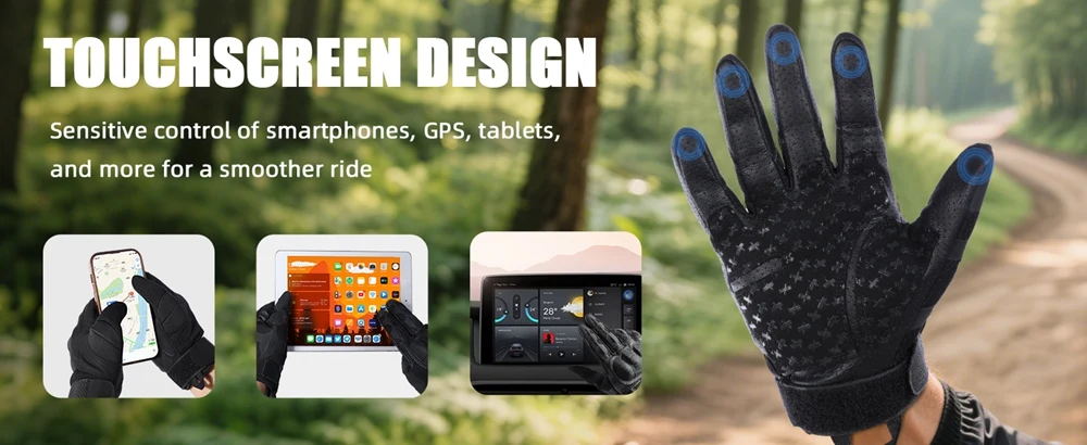 Premium Touch Screen Full Finger Gloves Outdoor Sports Tactical Motorcycle Cycling Hiking Hunting Work Anti-skid Protective Gear