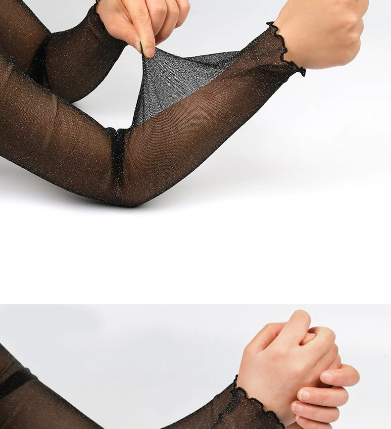 Summer Women Sexy Hollow Transparent Sun Protection Drive Breathable Cycling Fingerless Gloves Quick Dry Prom Cosplay Etiquette