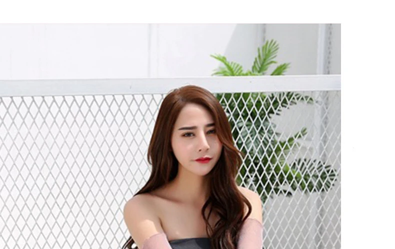 Summer Women Sexy Hollow Transparent Sun Protection Drive Breathable Cycling Fingerless Gloves Quick Dry Prom Cosplay Etiquette