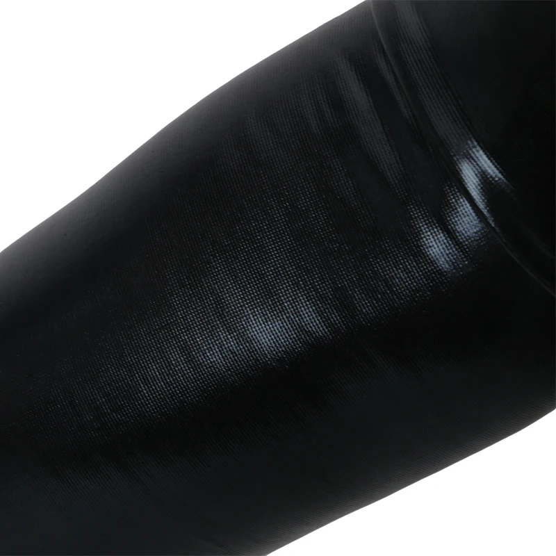 Sexy Long Black Metallic Feel Gloves Synthetic Leather Arm Sleeves Costume New