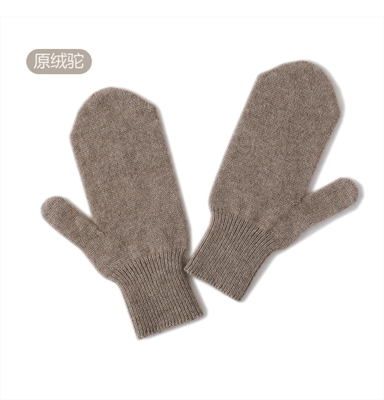 Men/Women mittens thickened in winter with 100% cashmere knitted gloves to keep warm mittens wholesale.