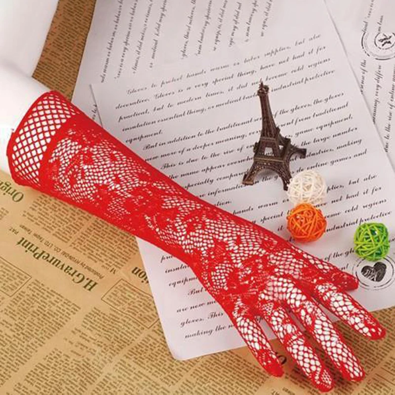 New Fashion Etiquette Gloves Long Fishnet Gloves Nets Smooth Fashion More Style Lace Beautiful Elegant Women Sexy Gloves