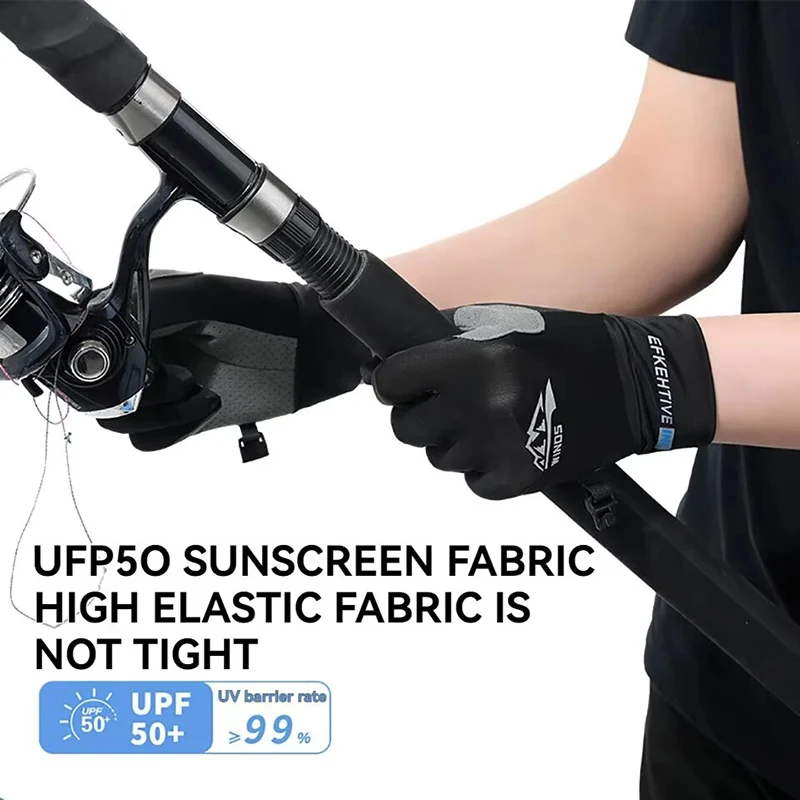 Unisex Fingerless Gloves UV Sun Protection Half Finger for Fishing Paddling Sailing Rowing - Sports Gloves