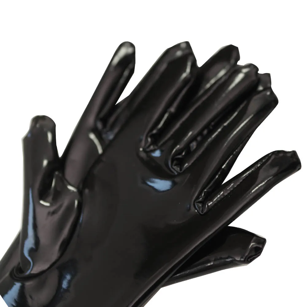 Sexy Women PVC Shiny Glove Latex Faux Leather Mid Glove Punk Gloves Sexy Hip-pop Mittens Cosplay Maid Costumes Accessory