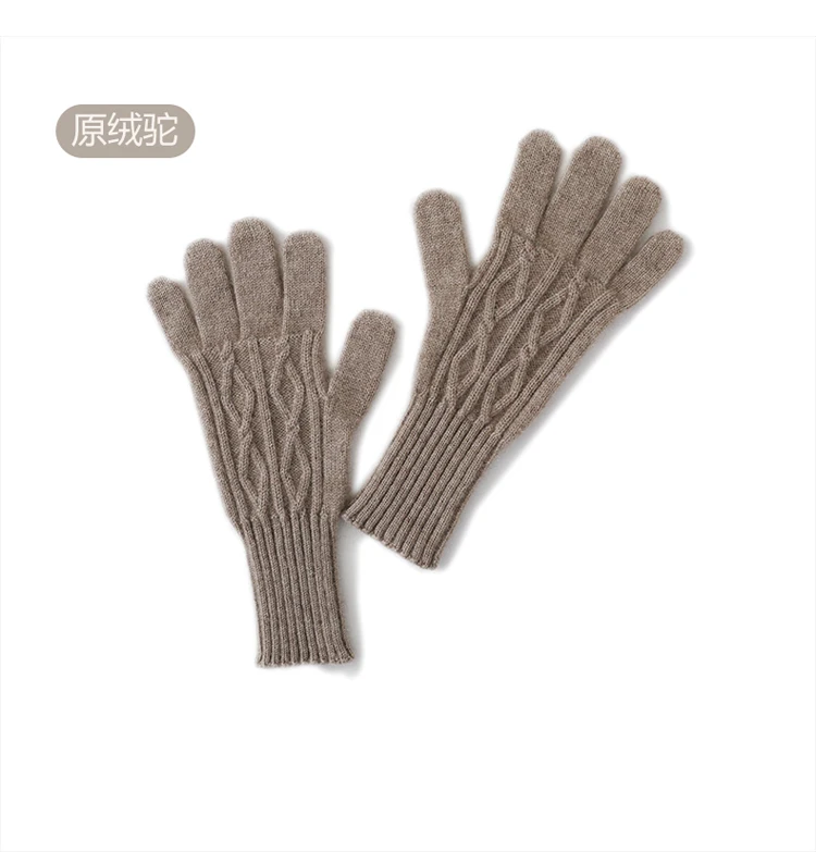 Women Warm Thick 100% Cashemere Knitted Gloves Touch Screen Men Women Fashion Winter Keep Warm Riding Skiing Outdoor Gloves