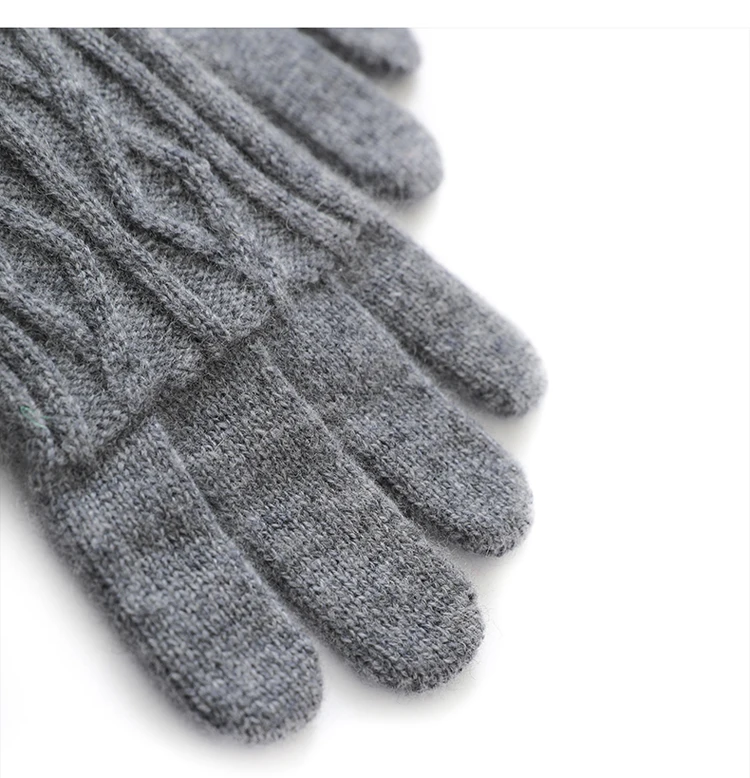 Women Warm Thick 100% Cashemere Knitted Gloves Touch Screen Men Women Fashion Winter Keep Warm Riding Skiing Outdoor Gloves