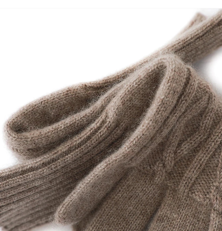 Women Warm Thick 100% Cashemere Knitted Gloves Touch Screen Men Women Fashion Winter Keep Warm Riding Skiing Outdoor Gloves