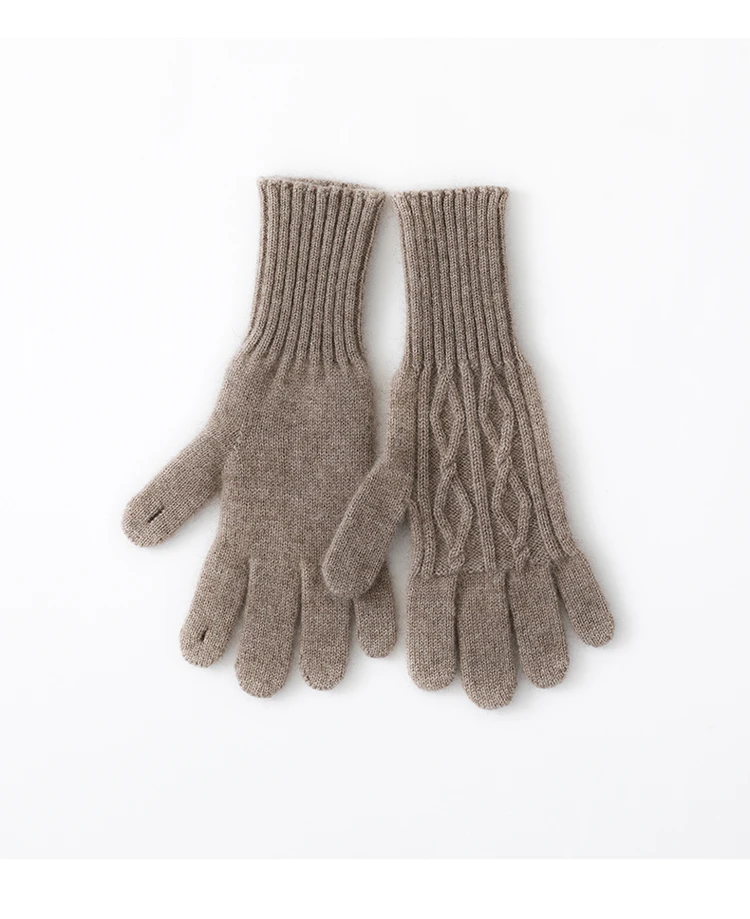 Women Warm Thick 100% Cashemere Knitted Gloves Touch Screen Men Women Fashion Winter Keep Warm Riding Skiing Outdoor Gloves