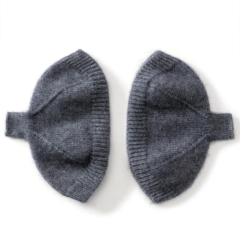 Winter Women 100% Cashmere Mitts Knitted Fingerless Gloves Thermal Gloves Semi Finger Lengthen Mittens Arm Warmers fishmouth