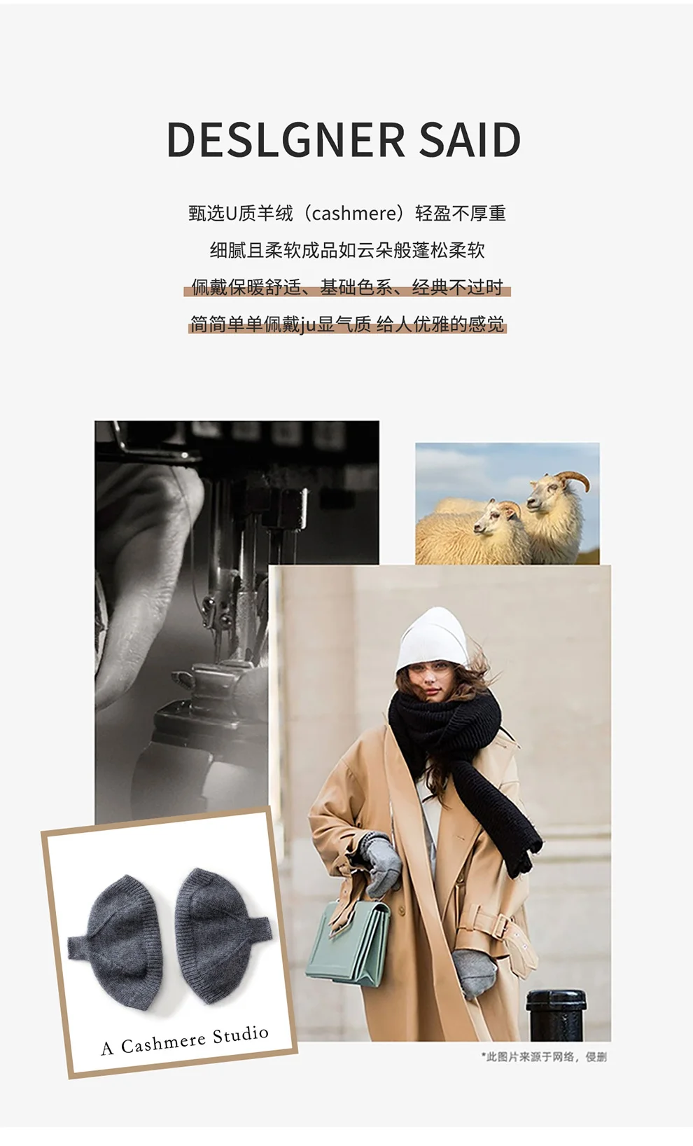 Winter Women 100% Cashmere Mitts Knitted Fingerless Gloves Thermal Gloves Semi Finger Lengthen Mittens Arm Warmers fishmouth