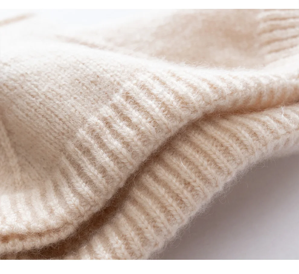 Winter Women 100% Cashmere Mitts Knitted Fingerless Gloves Thermal Gloves Semi Finger Lengthen Mittens Arm Warmers fishmouth