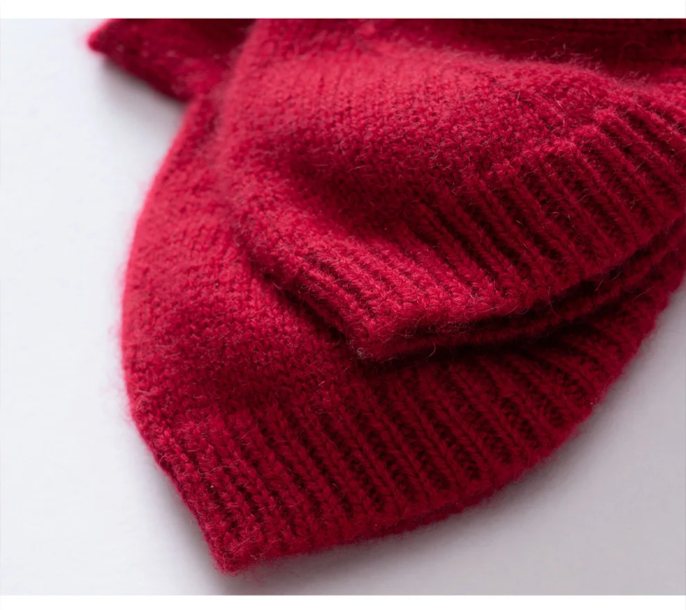 Winter Women 100% Cashmere Mitts Knitted Fingerless Gloves Thermal Gloves Semi Finger Lengthen Mittens Arm Warmers fishmouth