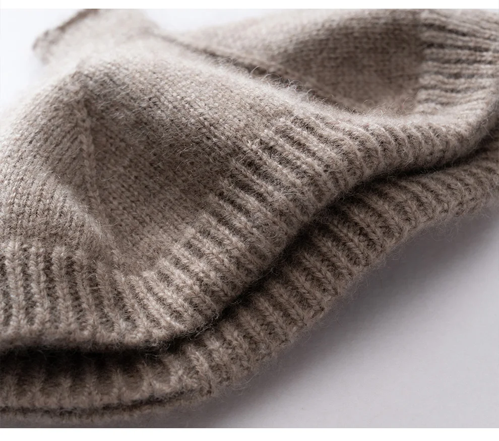 Winter Women 100% Cashmere Mitts Knitted Fingerless Gloves Thermal Gloves Semi Finger Lengthen Mittens Arm Warmers fishmouth