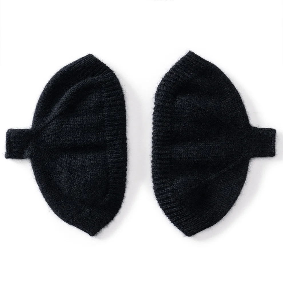 Winter Women 100% Cashmere Mitts Knitted Fingerless Gloves Thermal Gloves Semi Finger Lengthen Mittens Arm Warmers fishmouth