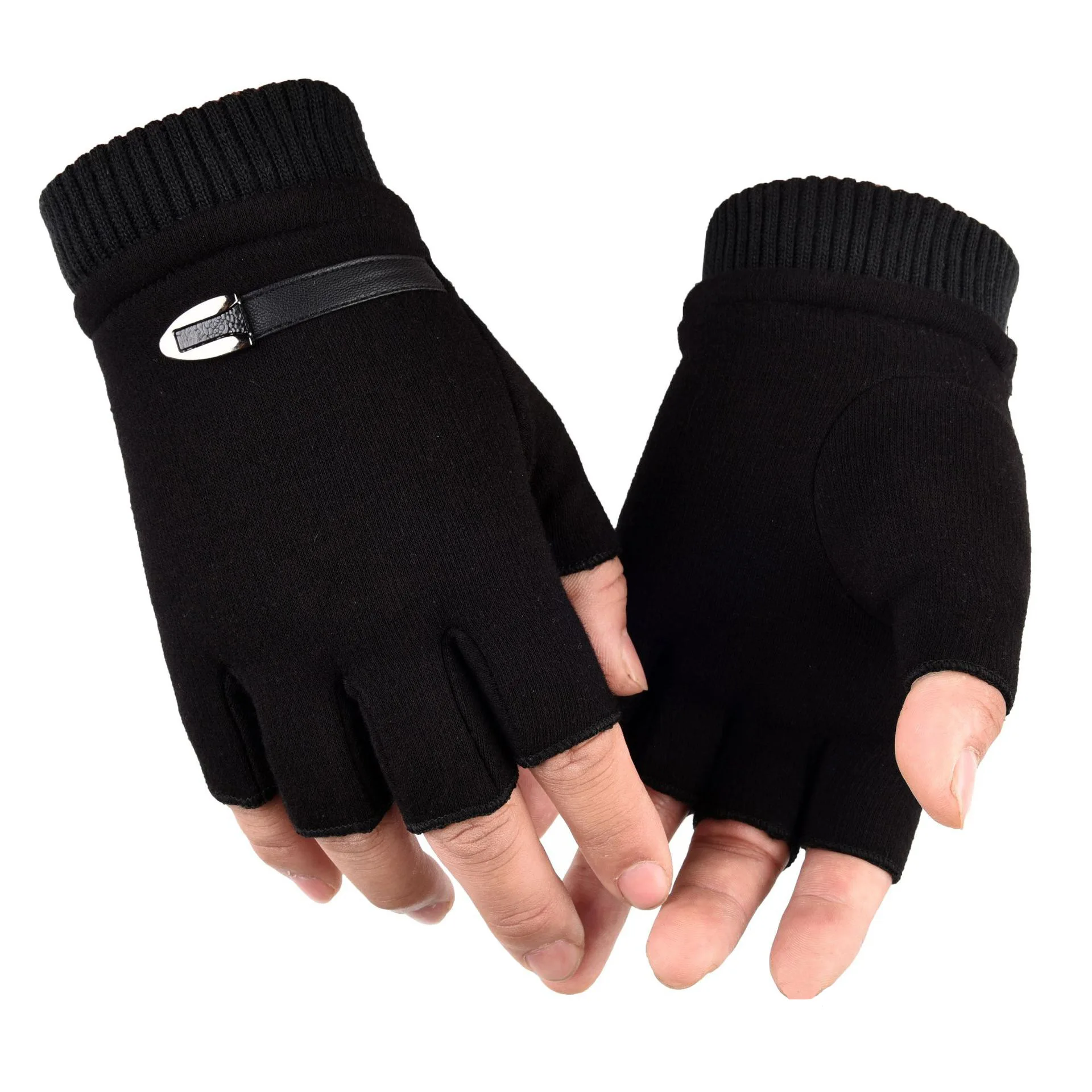 New Fashion Grace Men's Gloves Women Winter Vintage Warm Windproof Touch Screen Write Driving Fingerless Glove Mittens Wholesale
