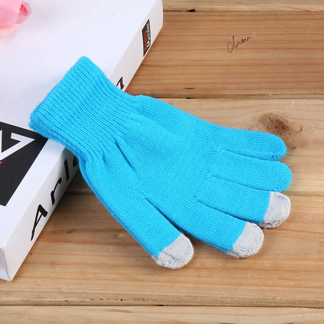 2023 Winter Soft Knitted Gloves Women Men Glove Touch Sensory Screen Thickened Plush Full Finger Mittens Cycling Couple Gloves