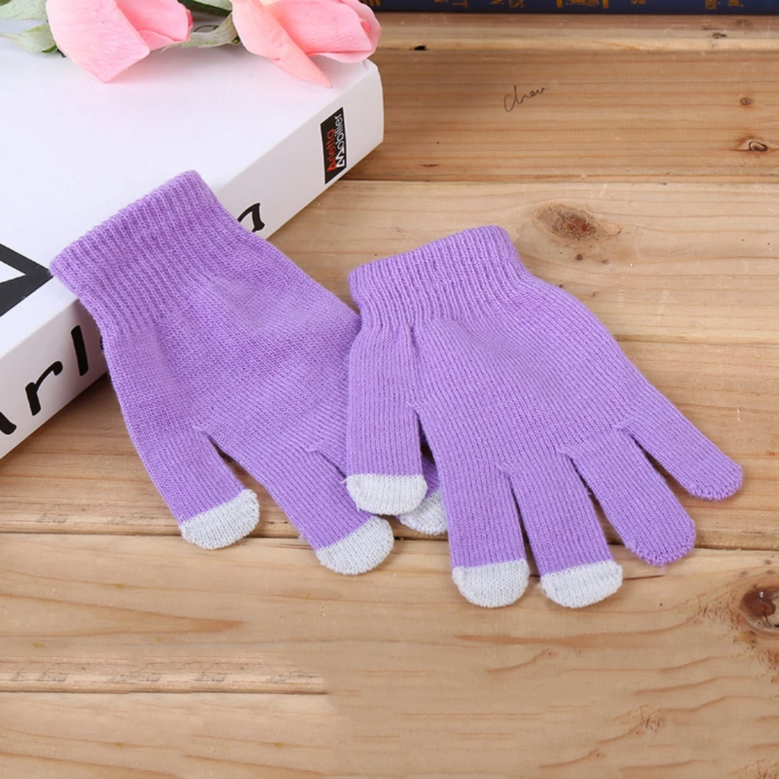 2023 Winter Soft Knitted Gloves Women Men Glove Touch Sensory Screen Thickened Plush Full Finger Mittens Cycling Couple Gloves