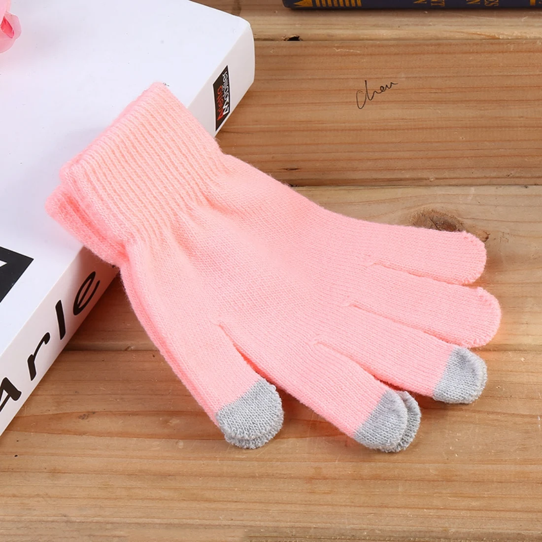 2023 Winter Soft Knitted Gloves Women Men Glove Touch Sensory Screen Thickened Plush Full Finger Mittens Cycling Couple Gloves
