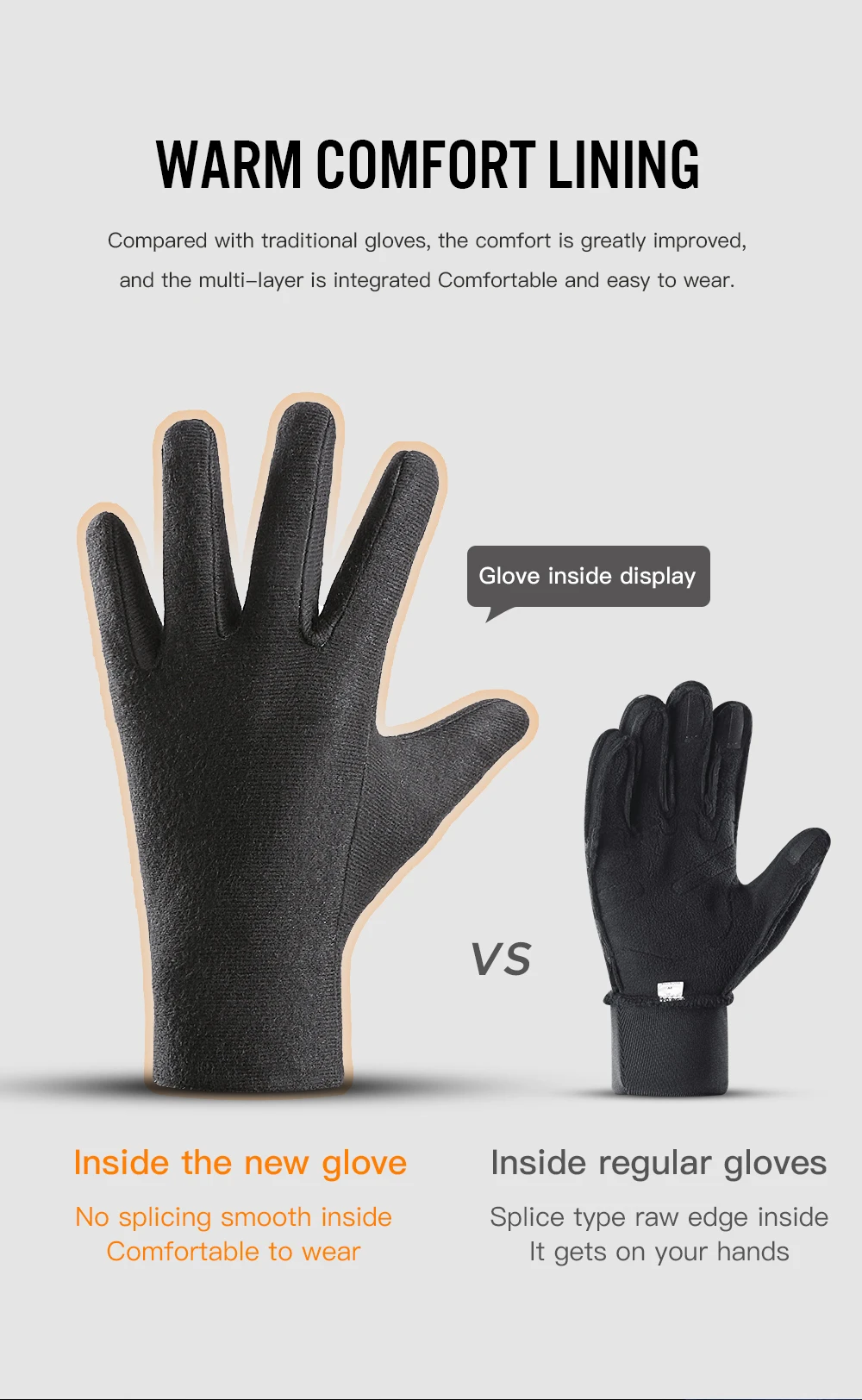 1 pair of electric heating gloves with battery heating, adjustable in three levels, suitable for men and women, winter anti slip
