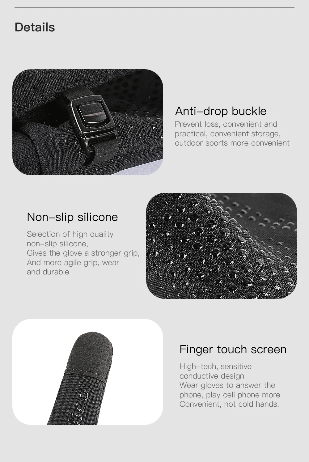 Outdoor Sports,Running,Winter Cycling,Touch Screen Gloves,Women'S Autumn And Winter Cycling,Warm And Windproof With Fleece Glove