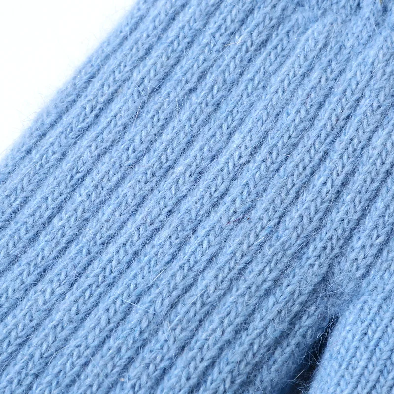 Knitted Gloves Wool Mittens Men Women Winter Outdoor Windproof Warm Student Thick Cute Fluffy Mittens Rabbit Hair Gloves