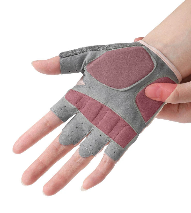 Sports Gloves Weight Lifting Fitness Cycling Half Finger Sun Protection Barbell Ice Silk Men Women Yoga Anti-Slip Gloves
