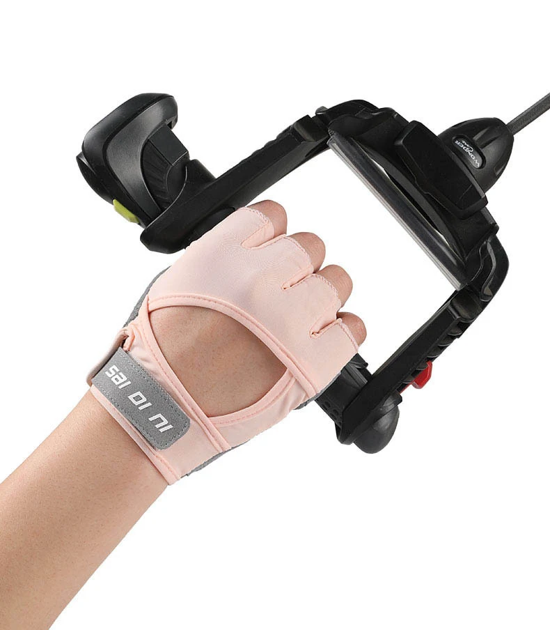 Sports Gloves Weight Lifting Fitness Cycling Half Finger Sun Protection Barbell Ice Silk Men Women Yoga Anti-Slip Gloves