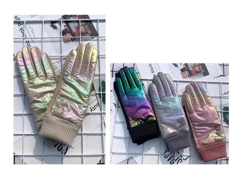 New Fashion Grace Lady Glove Mittens Women Winter Vintage Driving Cycling Keep Warm Touch Screen Glossy Windproof Gloves G088