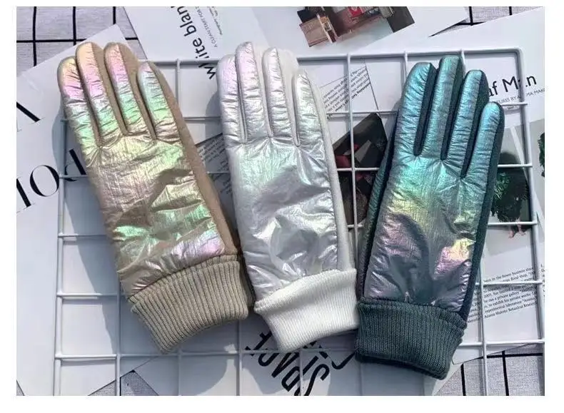 New Fashion Grace Lady Glove Mittens Women Winter Vintage Driving Cycling Keep Warm Touch Screen Glossy Windproof Gloves G088